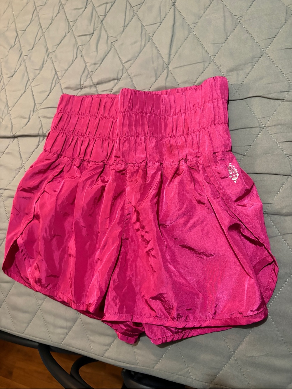 Free People Hot Pink Smocked Waist Shorts